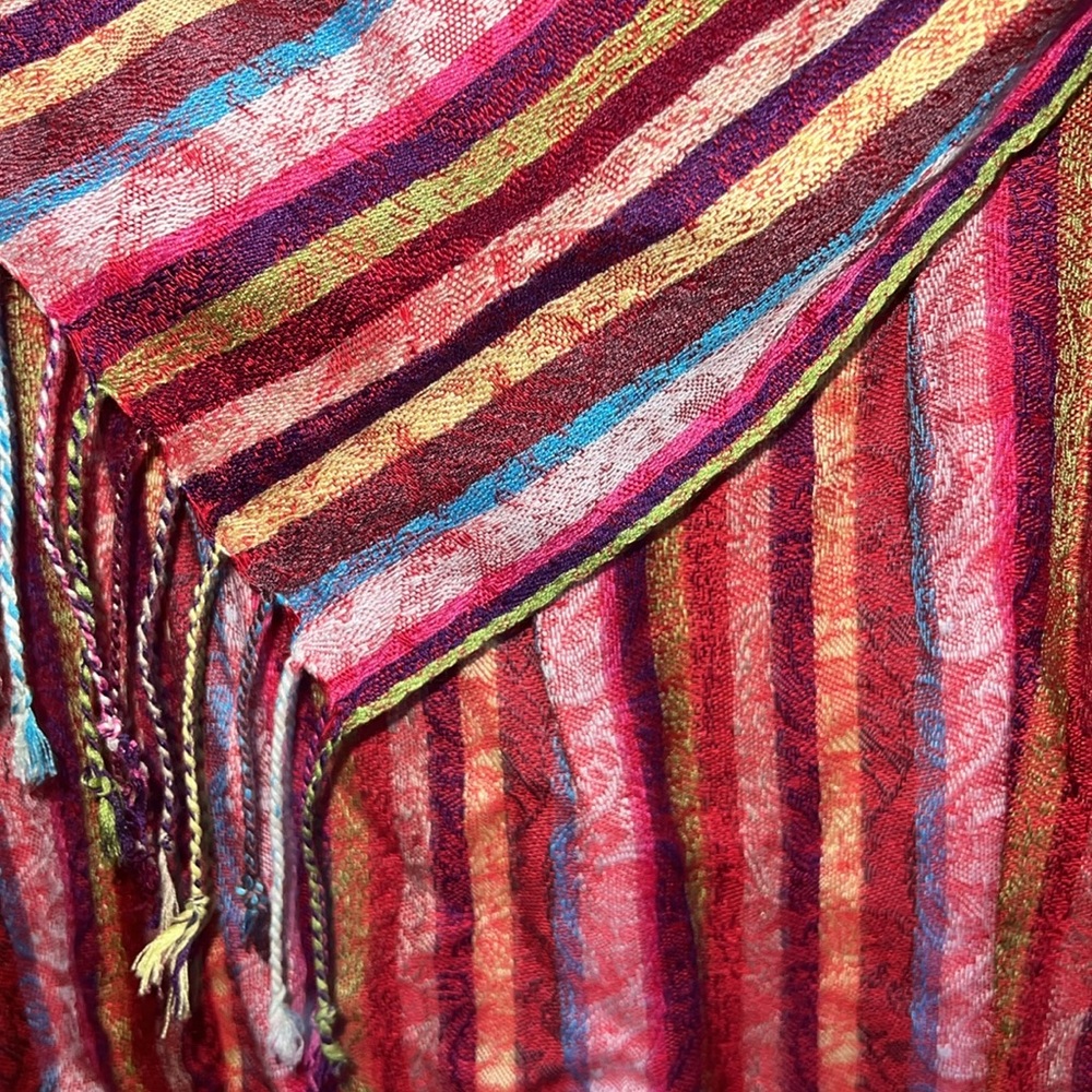 Beautiful Multicolored Long Scarf - Picture 3 of 5
